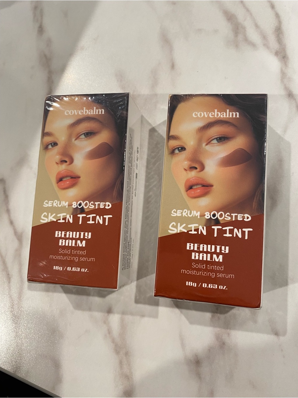 Covebalm serum boosted skin tint beauty balm shade #02 medium dark set of two